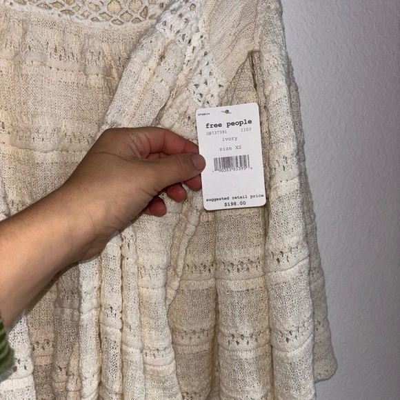 Free People Off-the-Shoulder Cream Sweater - Picture 6 of 6